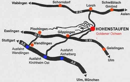 Anfahrt Goldener Ochsen Goeppingen Hohenstaufen Anfahrt Goldener Ochsen Goeppingen Hohenstaufen